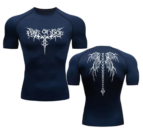 Men's Anime Print Quick Dry Gym T-Shirts - Athletic Sports Wear