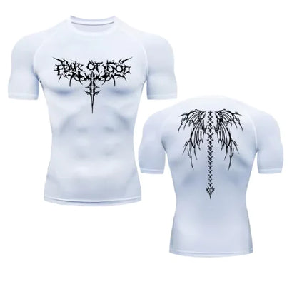 Men's Anime Print Quick Dry Gym T-Shirts - Athletic Sports Wear