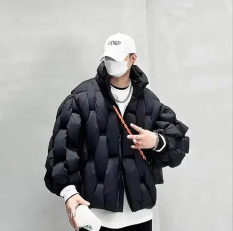ArcticShield Men's Winter Cotton Dress Jacket - Premium Formal Outerwear