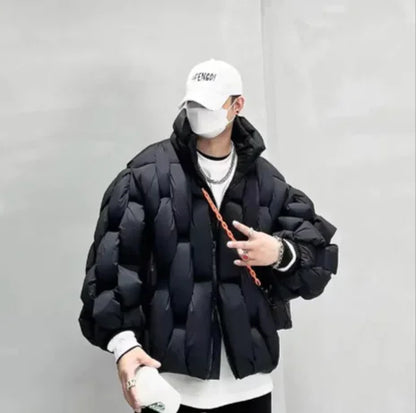 ArcticShield Men's Winter Cotton Dress Jacket - Premium Formal Outerwear