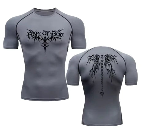 Men's Anime Print Quick Dry Gym T-Shirts - Athletic Sports Wear