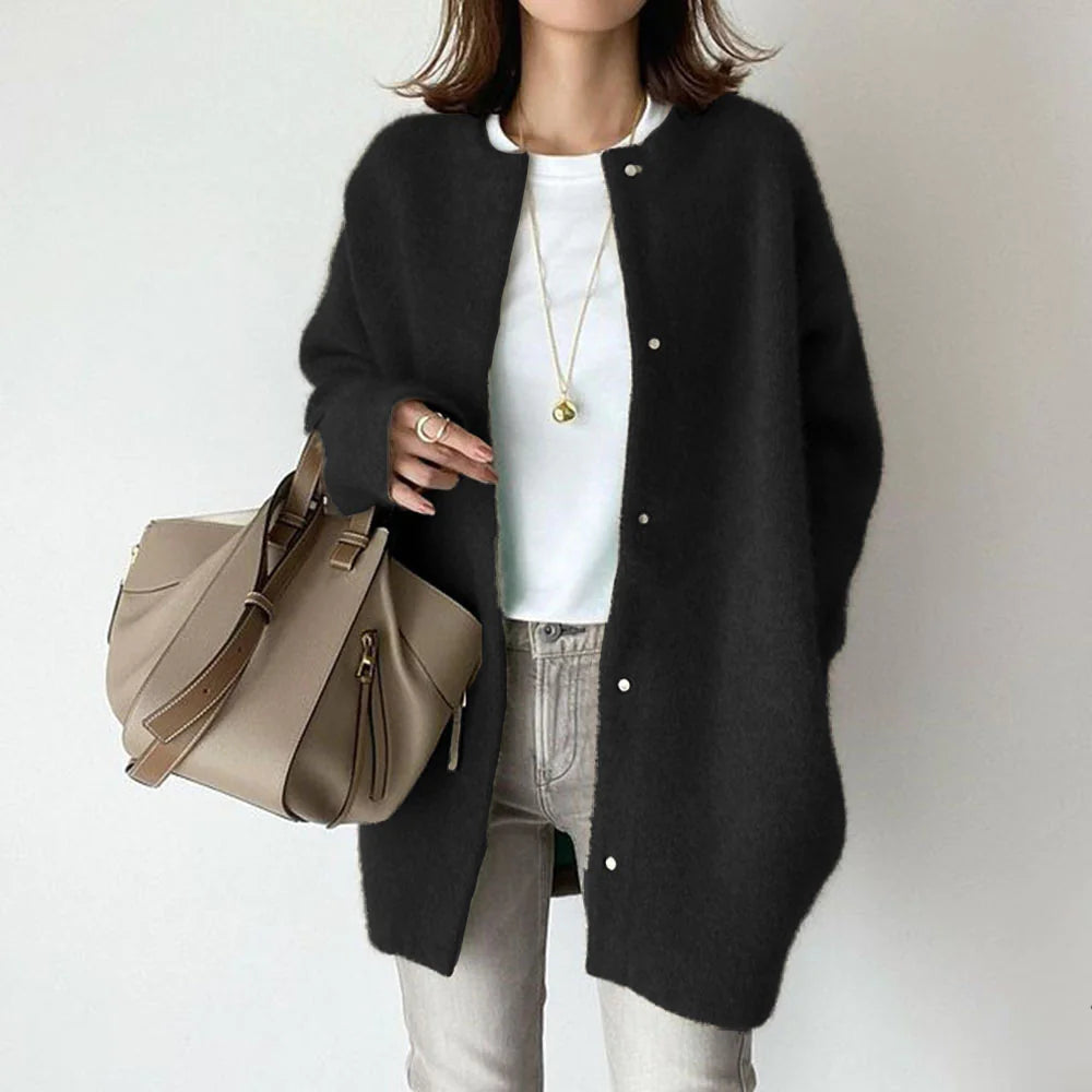 Women's Single-Breasted Cardigan - Cozy Autumn Winter Sweater