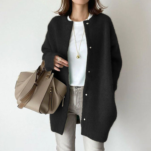 Women's Single-Breasted Cardigan - Cozy Autumn Winter Sweater