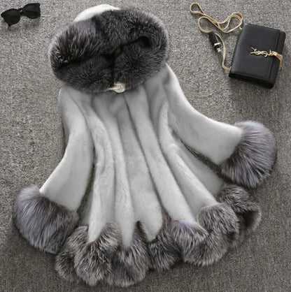 Faux Fur Mink Coat - Luxury Women's Winter Outerwear