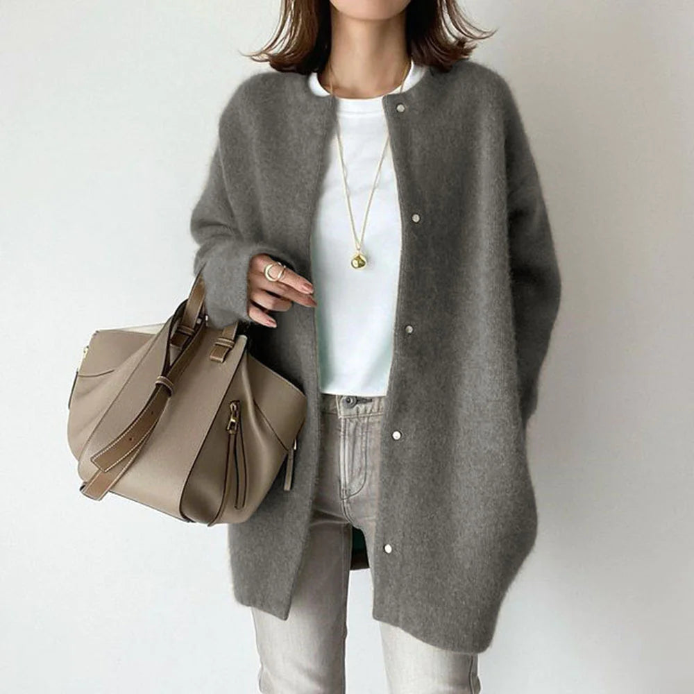 Women's Single-Breasted Cardigan - Cozy Autumn Winter Sweater