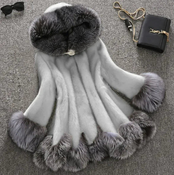 Faux Fur Mink Coat - Luxury Women's Winter Outerwear