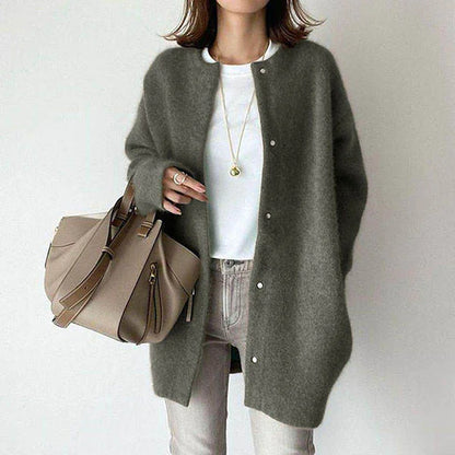 Women's Single-Breasted Cardigan - Cozy Autumn Winter Sweater