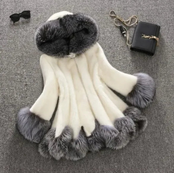Faux Fur Mink Coat - Luxury Women's Winter Outerwear