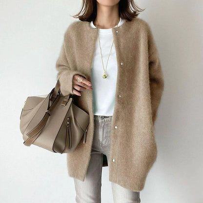 Women's Single-Breasted Cardigan - Cozy Autumn Winter Sweater